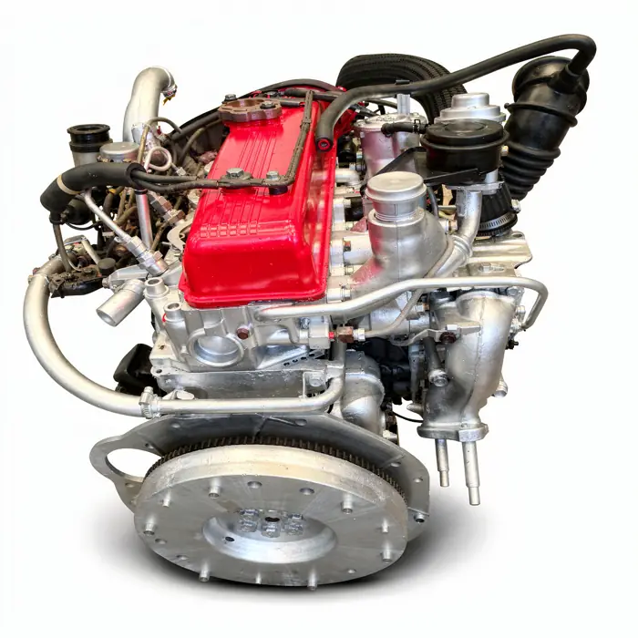 A 4D56 engine on the bench at Staffordshire Truck Company