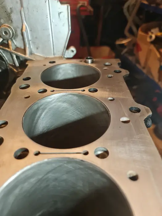 A 4D56 engine on the bench at Staffordshire Truck Company